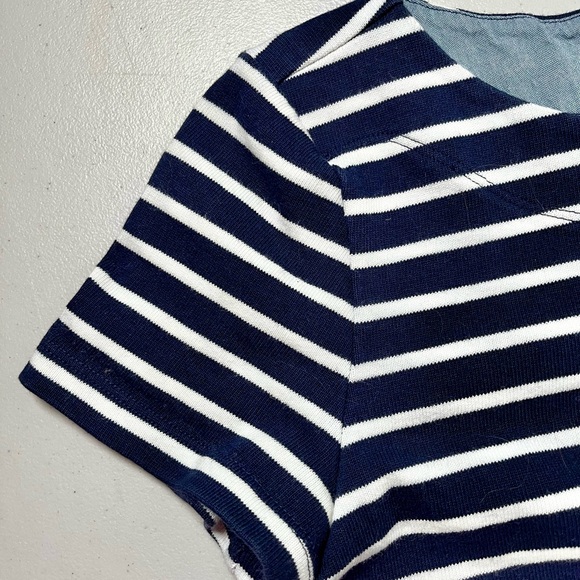 LOFT Navy and White Striped Dress , Small - Picture 5 of 15